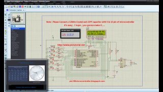 Digital Clock with Date usning pic microcontroller  ds1307 in proteus [upl. by Arymahs]