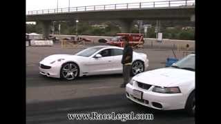 2012 Fisker Karma Drag Racing RaceLegalcom 6152012 [upl. by Oryaj]