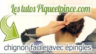 Comment faire un chignon avec des épingles [upl. by Bazar843]