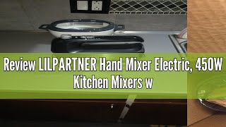 Review LILPARTNER Hand Mixer Electric 450W Kitchen Mixers with Scale Cup Storage Case Turbo Boost [upl. by Ingaberg578]