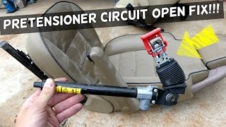 SEAT BELT PRETENSIONER CIRCUIT OPEN CODE ERROR FIX AIR BAG LIGHT [upl. by Wilber]