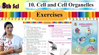 8th Science Exercises  Cell and Cell Organelles  Chapter 10 [upl. by Farrell]