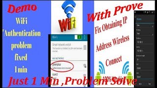 How To Fix AuthenticationObtaining Ip AddressIp Configuration Failure Problem Parnamently Solve [upl. by Ramo]
