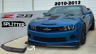 Installing a Z28 Style Splitter on a 20102013 Camaro SS [upl. by Latsryk434]