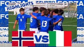 Highlights Norvegia  Italia 07  Under 17  Qualificazione Campionato Europeo [upl. by Eelasor]