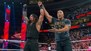 The Rock comes to Roman Reigns aid Royal Rumble 2015 [upl. by Enamrej]