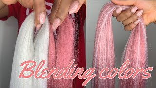 How To Blend Braiding Hair Colors  DIY Ombré  Custom Colors [upl. by Annoyed]