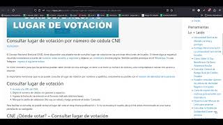 Consultar lugar de votación por número de cédula CNE [upl. by Epul303]