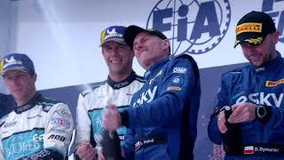 Azores Rallye 2019  Lukasz Habaj podium celebration [upl. by Arda]