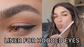 Winged Liner Tutorial Hooded Eyes [upl. by Asiilanna]