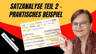 Satzanalyse Teil 2 Praktisches Beispiel ab Niveau B1 [upl. by Dyann]