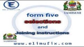 FORM FIVE SELECTION 202425 BY TAMISEMI  Waliochaguliwa kujiunga kidato cha tano 2024 to 2025 [upl. by Amo581]