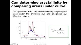 MSE 201 S21 Lecture 31  Module 2  Measuring Polymer Crystallinity [upl. by Airdnola]