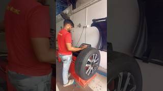 FOUR WHEELER ALIGNMENT BALANCING REPAIRING 😱😱😱viralvideo shorts [upl. by Anhpad136]