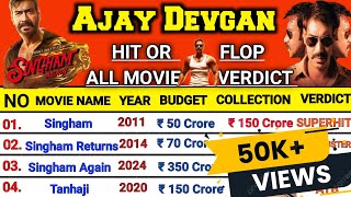 Ajay Devgan Career All Hit And Flop Movies Verdict।। Ajay Devgan Career Box office collection।। [upl. by Hgieloj]