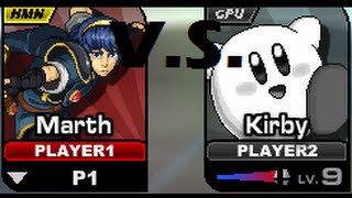 Super Smash Flash 2 v09b  Marth VS Kirby [upl. by Ylatfen]