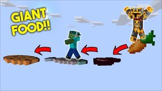 MC NAVEED AND MARK FRIENDLY ZOMBIE GET GIANT FOOD INSIDE OUR HOUSE MOD  Minecraft Mods [upl. by Saffier]