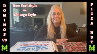 Taste ChallengePizza Huts Chicago Style Pizza vs Dominos New York Style Pizza  which is better [upl. by Doak]