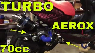 Turbo Yamaha Aerox Supercharged 2 Stroke Minarelli 40 HPPS 1 Walkaround [upl. by Elonore]