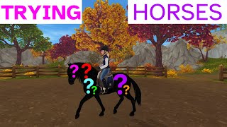 Trying Horses  Star Stable Realistic Roleplay [upl. by Eehtomit]