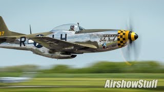 P51 Mustang Low Flybys Gathering of Warbirds 2017 [upl. by Beutner566]