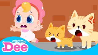 Be careful with a Stray Kitten  National Cat Day  Dragon Dee Kids Safety Songs⛑  Homeschool [upl. by Odell142]