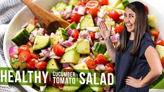 How to Make Easy Cucumber Tomato Salad  The Stay At Home Chef [upl. by Milton]