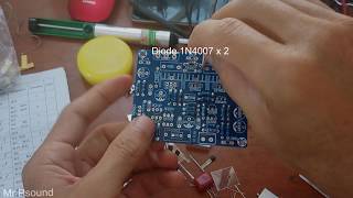 How to make amplifier using transistor D1047 ampB817 with PCB from aliexpress [upl. by Cullin517]