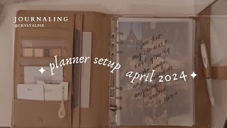 a5 planner setup April 2024 📅🖊️ [upl. by Gertrude]