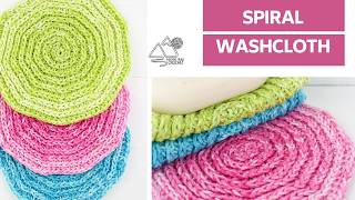 Easy amp Fast Crochet Washcloth with a Spiral Design  Free Pattern  Seeing Spirals Wash Cloth [upl. by Jared148]