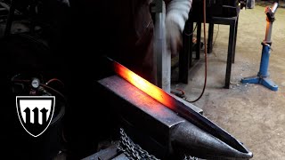 Forging a arming sword part 1 forging and heat treatment [upl. by Jarietta872]