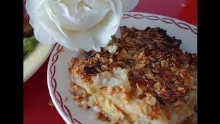 Clafoutis aux pommes et lait et flocons davoine Recette de gâteau allégée [upl. by Ludba]