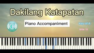 Dakilang Katapatan karaoke Papuri singers Piano Key of A [upl. by Ezmeralda56]