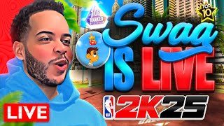 RUNNING WITH SUBS on THE BEST POWER FORWARD BUILD on NBA 2K25 LETS HOOP MEMBER IN THE CHAT [upl. by Loggins]