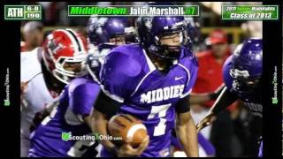 2013 Jalin Marshall  Middletown  Junior year  QB  ATH  7 [upl. by Yleme]