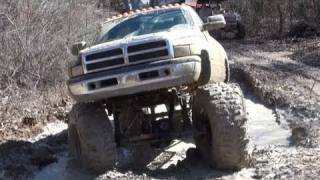 GIANT MUD TRUCKS POUNDIN THE TRAILS at HIGHLIFTER PARK [upl. by Mohkos]