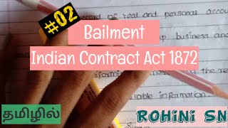 02 Bailment in Tamil  Indian Contract Act [upl. by Rafi]