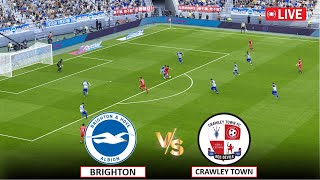 🔴LIVE  BRIGHTON vs CRAWLEY TOWN I EFL CUP 202425 FULL MATCH STREAMING I eFOOTBALL PES 21 GAMEPLAY [upl. by Bautista222]