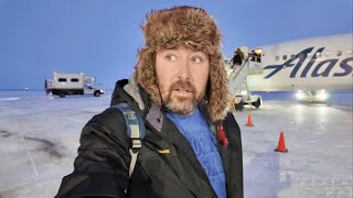 Flying To Top Of The World Above The Arctic Circle amp Over Frozen Ocean On ALASKA Airlines [upl. by Sirovaj734]