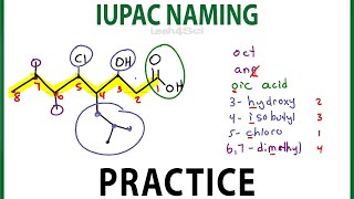 IUPAC Naming Practice  Nomenclature for alkanes dienes alcohols and more [upl. by Casar368]