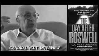 “The Day After Roswell” Candid uncut interview with Colonel Philip J Corso Ret [upl. by Naej]