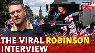 Tommy Robinson Interview Live News  UK Riots LIVE  UK Protests News LIVE  London Protests  N18G [upl. by Latsyrk]