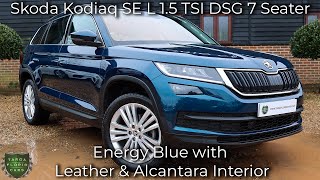 Skoda Kodiaq SE L 15 TSI DSG 7 Seater registered October 2020 70 finished in Energy Blue [upl. by Ecnerrat718]