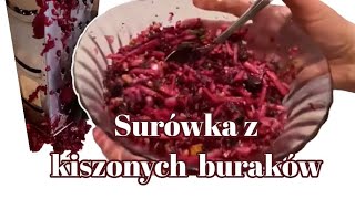 Surówka z kiszonych buraków BARDZO ZDROWA prostoismacznie kiszoneburaki surówka [upl. by Ateuqram]