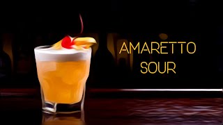 AMARETTO SOUR cocktail  recipe and how to make [upl. by Emarej]