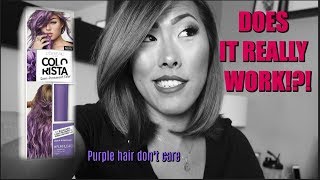 I TRIED LOREAL COLORISTA PURPLE HAIR DYE HYPED UP PRODUCTS  ITSJUSTKELLI [upl. by Yhtur725]