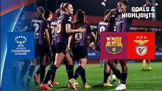 FOOTBALL FEAST  Barcelona vs Benfica Highlights UEFA Womens Champions League 202223 [upl. by Macintyre881]