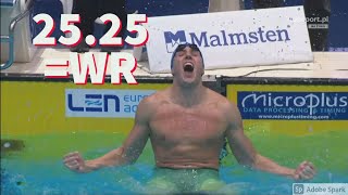 SHYMANOVICH WORLD RECORD Mens 50m Breaststroke Final  Kazan 2021 SC EC 25m [upl. by Gnoc63]