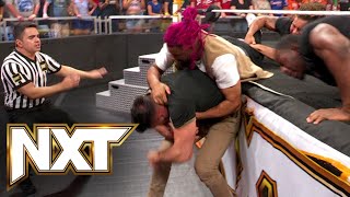 EXCLUSIVE FOOTAGE Oro Mensah jumps Ethan Page after NXT goes off the air [upl. by Knarf650]