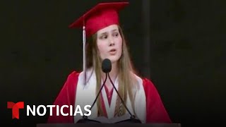 Así fue el discurso de una estudiante en defensa del aborto  Noticias Telemundo [upl. by Norreht373]